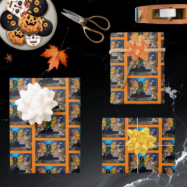 Fairy Guardian Doberman Dog Wrapping Paper Sheet (Creator Uploaded)