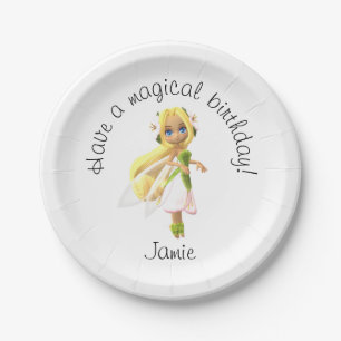 Fairy "Have a Magical Birthday" Party Paper Plates