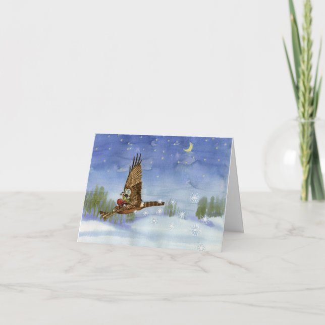 Fairy Hawk Holiday Card (Front)