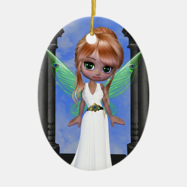 Fairy "Hera" Greek Goddess Ceramic Ornament (Front)
