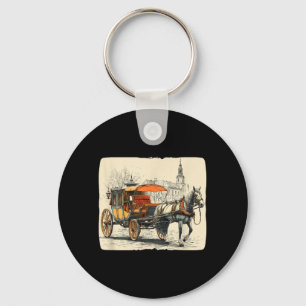 Fairy Horse Carriage in Old Town Costume Key Ring