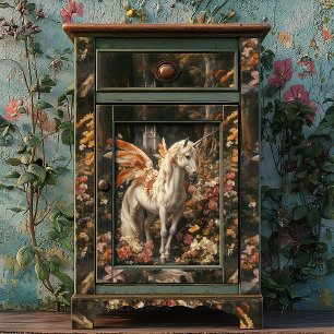 Fairy Horse Orange Floral Woodland Upcycling Tissue Paper