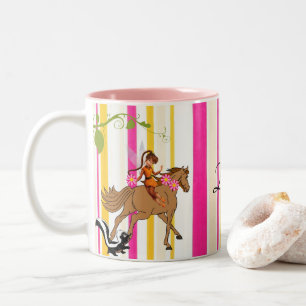 Fairy Horse Skunk Stripe Pink Mug