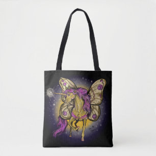 Fairy Horse Yellow Emperor Moth Tote Bag