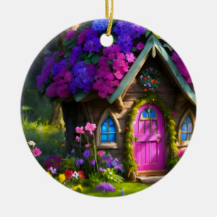 Fairy House Ceramic Ornament