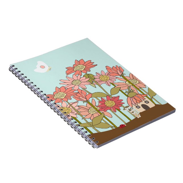 Fairy house notebook Cornflower (Right Side)