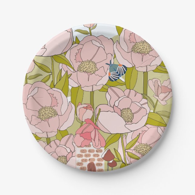 Fairy house Paper Plate (Front)