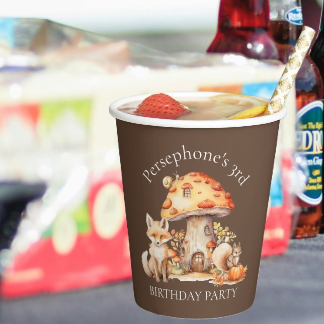 Fairy House Woodland Creature Birthday Party Paper Cups (Creator Uploaded)
