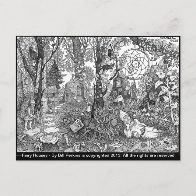 Fairy Houses Postcard (Front)