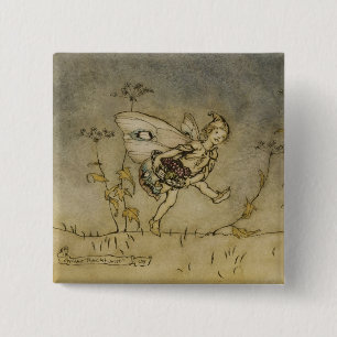 Fairy, illustration from 'A Midsummer Night's Drea 15 Cm Square Badge