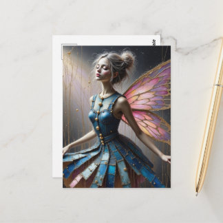 Fairy in a Denim Dress Postcard