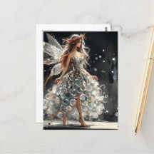 Fairy in a Fashion Show Dress Made From plastic