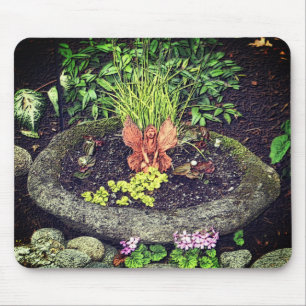 Fairy In A Flower Garden Nature Mouse Pad