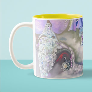 Fairy in her Small World Two-Tone Coffee Mug