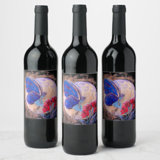 Fairy in Moonlight Food or Wine Label Set