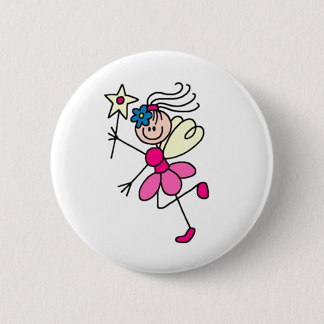 Fairy In Pink Button (Front)