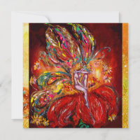 FAIRY IN RED ,champagne metallic ,yellow green