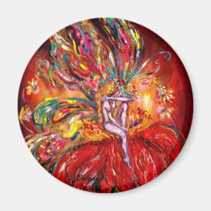 Fairy in Red Magnet