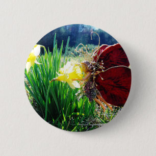 Fairy in the Daffodils 6 Cm Round Badge