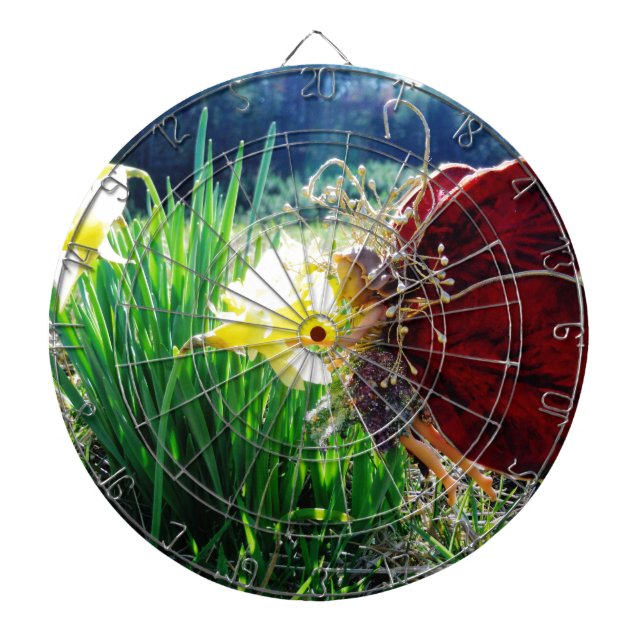 Fairy in the Daffodils Dartboard (Front)