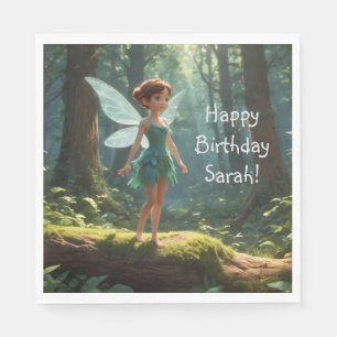 Fairy in the Forest Birthday Napkin