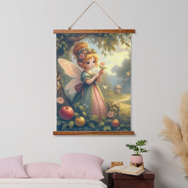 Fairy In The Garden Hanging Tapestry (Bedroom)