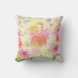 Fairy in the Garden. Personalised.Throw Pillow