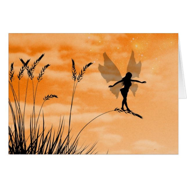 Fairy in the grass card (Front Horizontal)