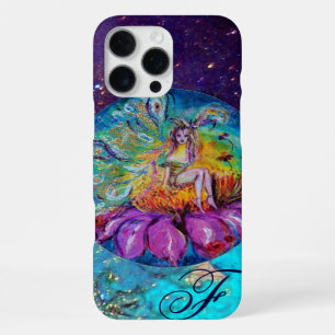 FAIRY IN THE NIGHT Blue Teal Monogram iPhone 16 Pro Max Case