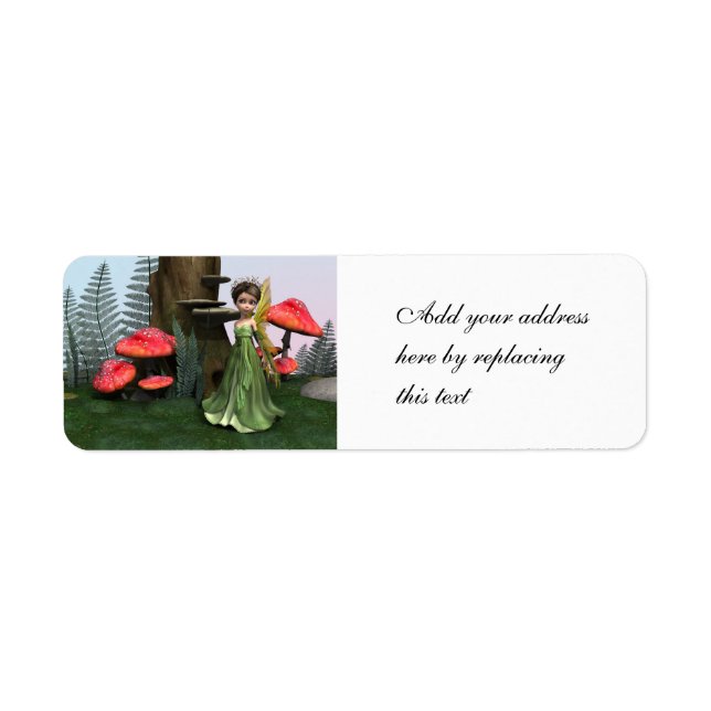 Fairy in Woodland Return Address Label (Front)