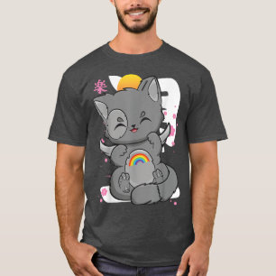 Fairy Kei With Rainbow Cute Anime Neko Pastel Goth T-Shirt