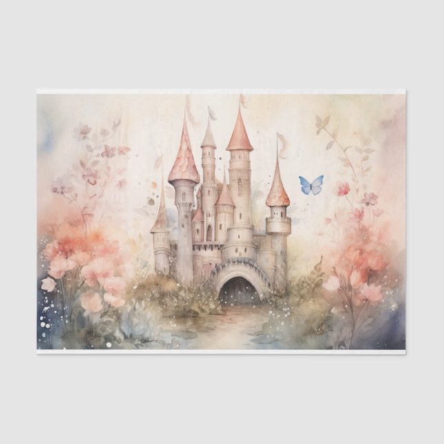 FAIRY KINGDOM FLORAL DECOUPAGE TISSUE PAPER (Front)