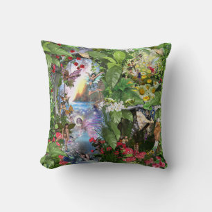 Fairy Kingdom forest dreamland fantasy stories Cushion