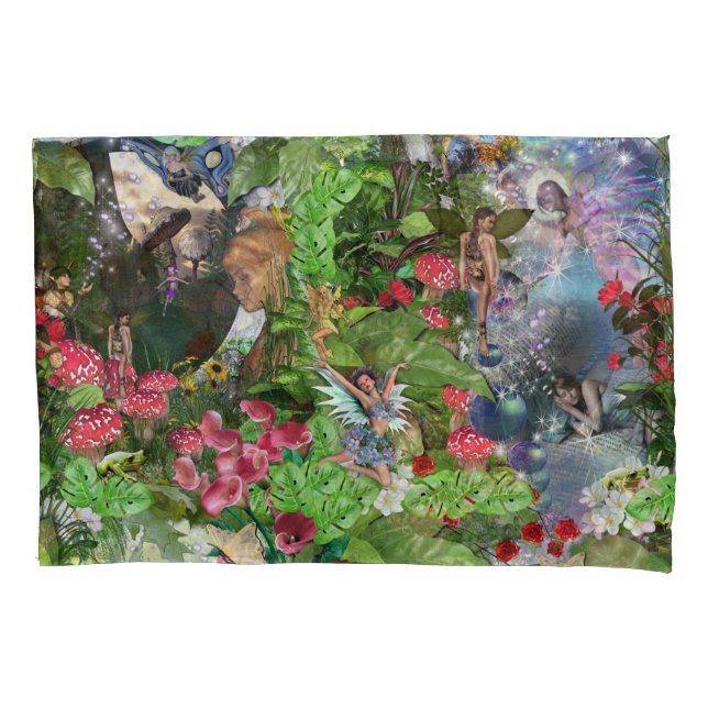 Fairy Kingdom forest dreamland fantasy stories Pillowcase (Front)