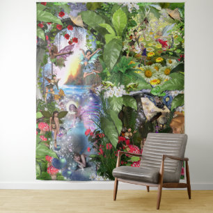 Fairy Kingdom forest dreamland fantasy stories Tapestry