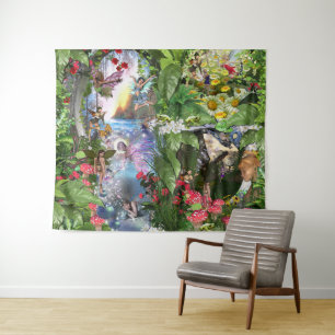 Fairy Kingdom forest dreamland fantasy stories Tapestry
