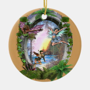 Fairy Kingdom Plate Ceramic Ornament