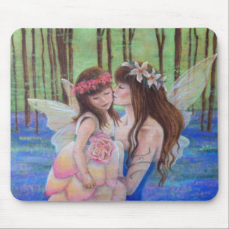 Fairy Kisses Mother and Daughter Mousepad