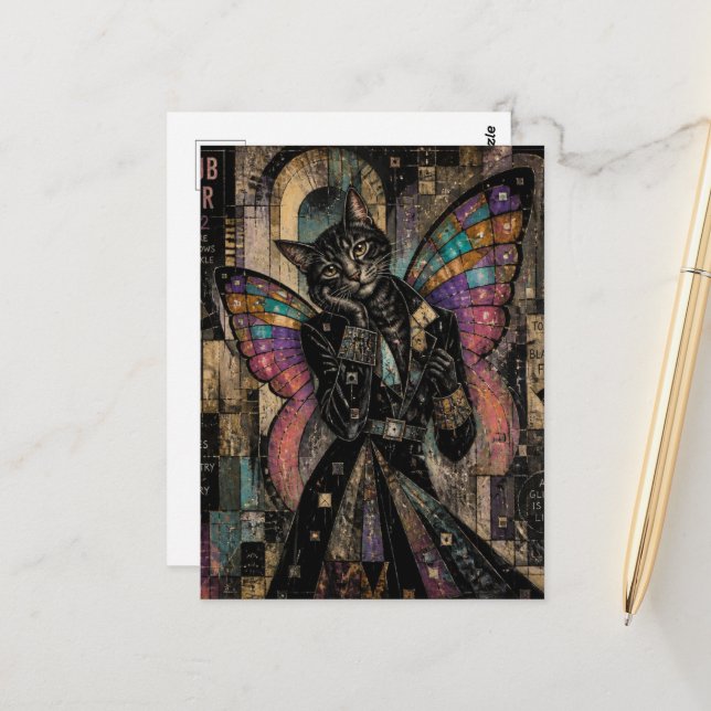 Fairy Kitty Postcard (Front/Back In Situ)