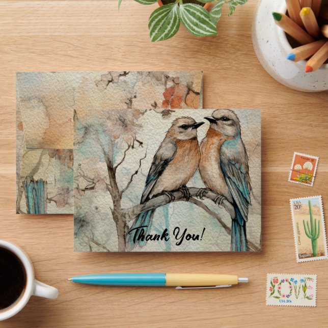 Fairy Land Spring Forest Birds No1 Envelope (Desk)