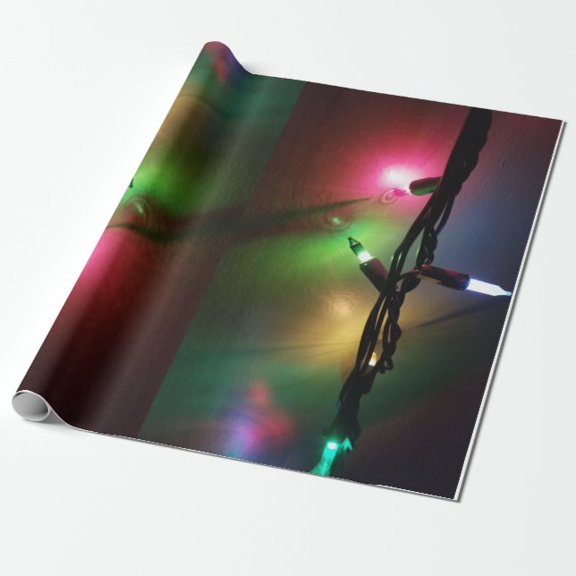 Fairy light auras with swirling colour orbs wrapping paper (Unrolled)