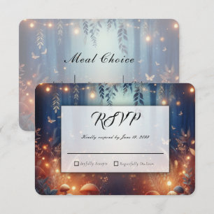 Fairy Lights and Moonlit Forest Magic RSVP Card