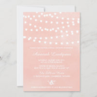 Fairy Lights Blush Bridal Shower Invitation