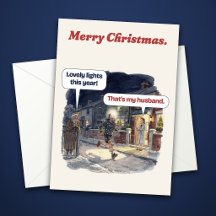 Fairy Lights Runner Funny Christmas Card