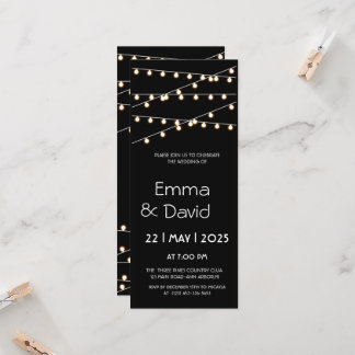FAIRY LIGHTS WEDDING INVITATION