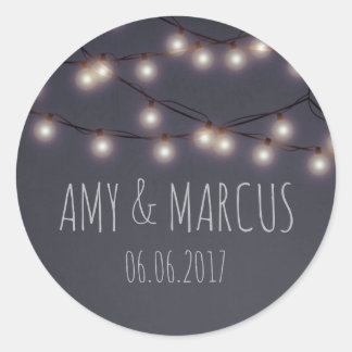 Fairy lights wedding sticker