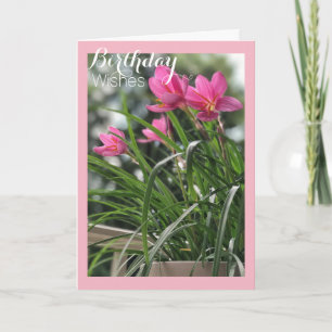 Fairy Lily Birthday Wishes Card