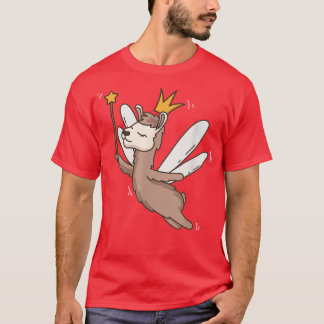 Fairy Llama Wildlife Mystical Animal Llama Fairy L T-Shirt