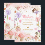 Fairy Magical Forest Garden Girl First Birthday In Invitation<br><div class="desc">★ Easily PERSONALIZE this design with your details! ★ If you need coordinating MATCHING ITEMS,  please check our matching collection or shop. Do you have any questions about our designs or if you can't find what you are looking for,  please contact us: designmypartystudio@gmail.com. ★</div>
