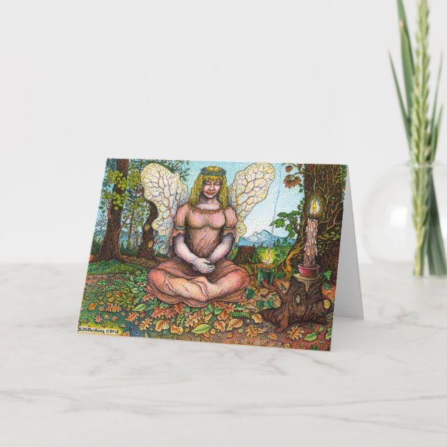 Fairy Meditation Greeting Card (Front)
